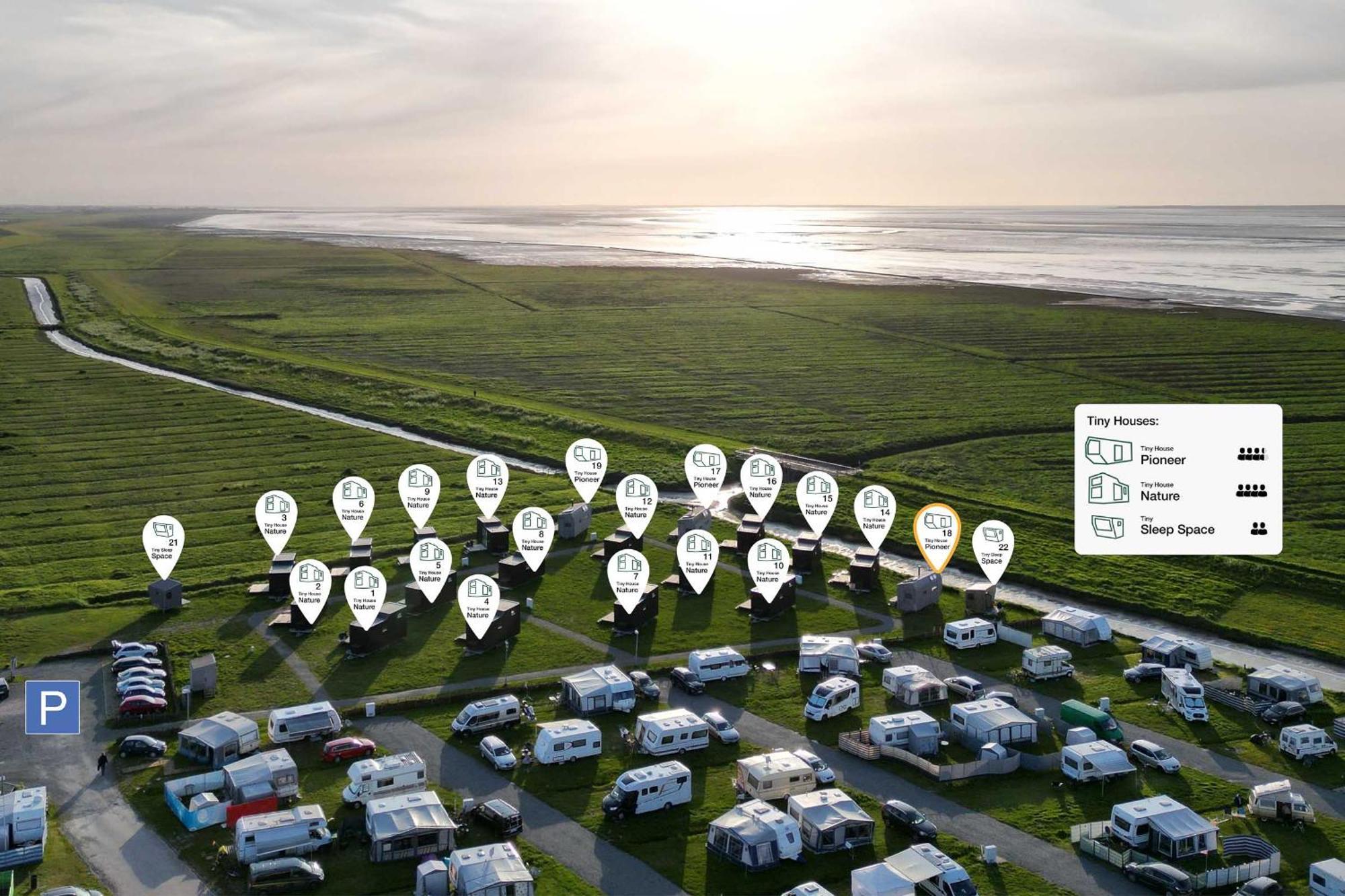 Tiny House Pioneer 18 Zur Meerseite - Green Tiny Village Harlesiel Carolinensiel Exteriér fotografie